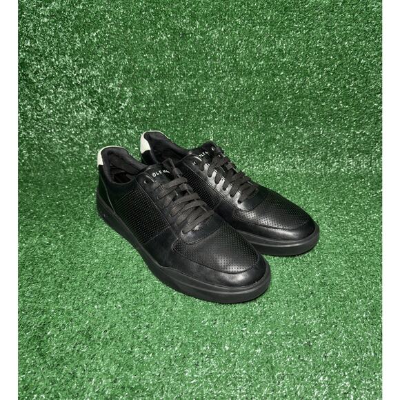 Cole Haan Grand Crosscourt Black Leather Perforated Sneaker Men Size 11.5 C33989 - Picture 2 of 9
